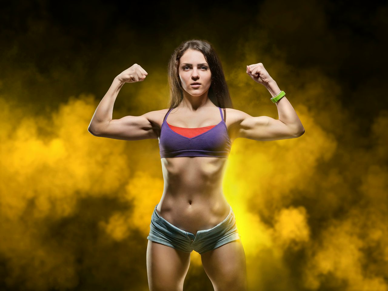 Athletic girls in Aden